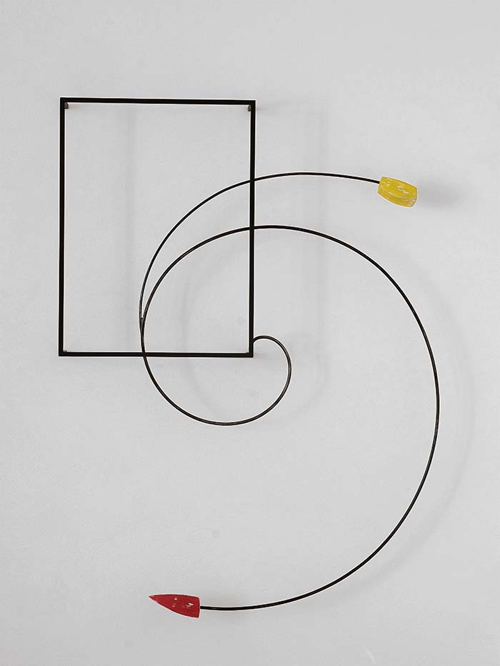 Freie Gedanken - Wandpendel, Stahl, lackiert, patiniert, H 162 cm, B 120 cm, 2024